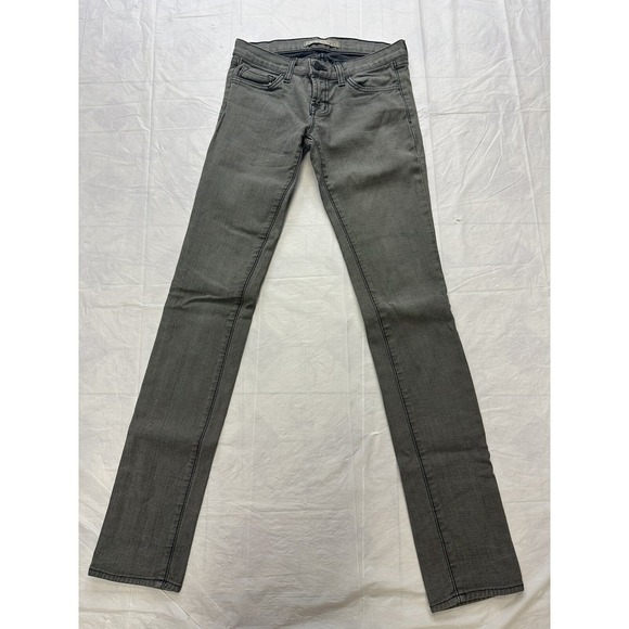 J Brand Sz 24 Low-Rise Olive Light Wash Straight Leg Stretch Denim Jeans